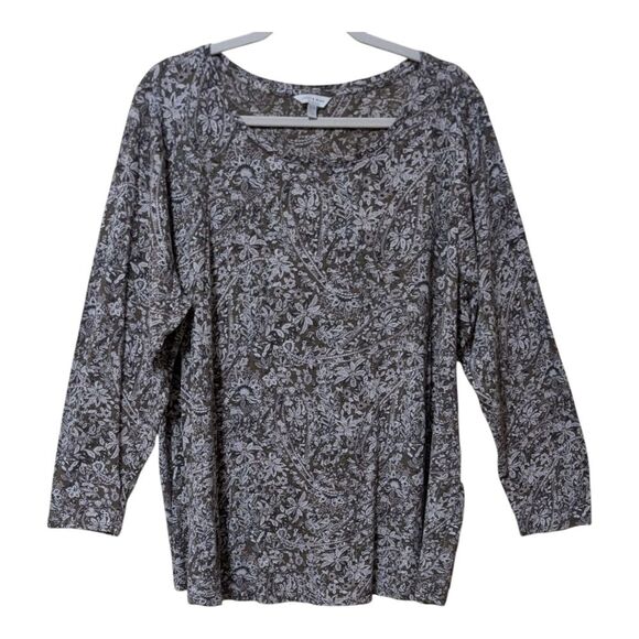 Lucky Brand Tops - Lucky Brand pop over top blouse size 3X ditzy floral boho mature business casual